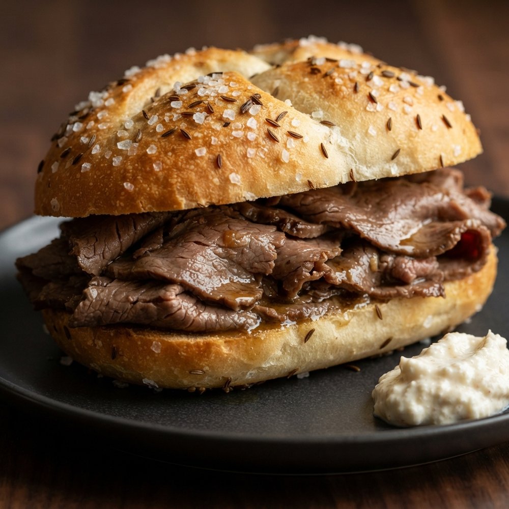 Kummelweck Roll Beef Sandwiches