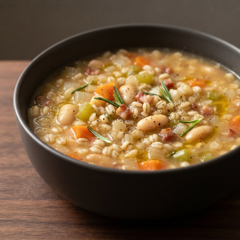 Zuppa di Orzo e Fagioli (Bean and Barley Soup)