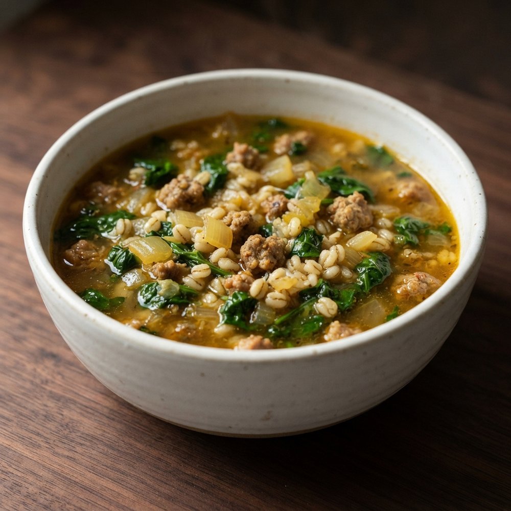 Turkey Sausage Barley Soup