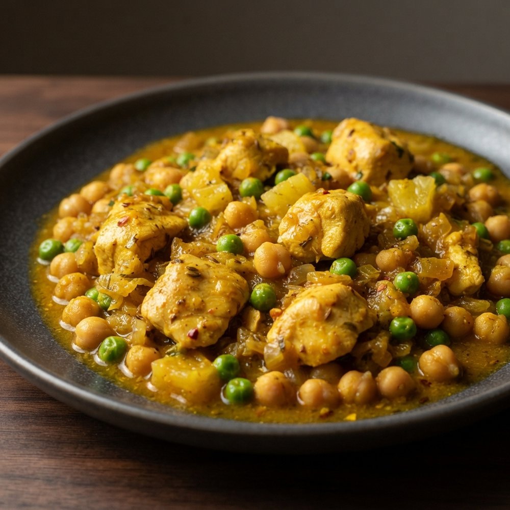 Curried Chicken Thighs with Coconut and Chickpeas