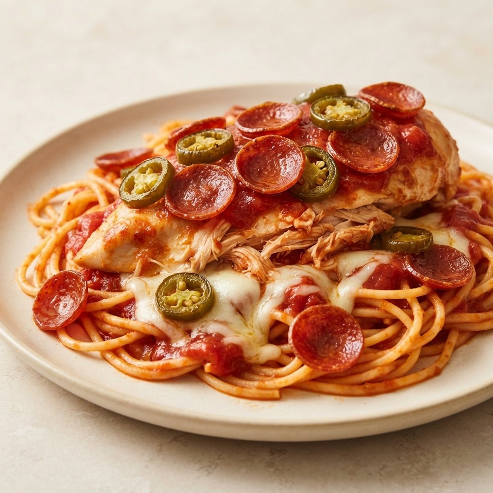 Crockpot Chicken with Pepperoni