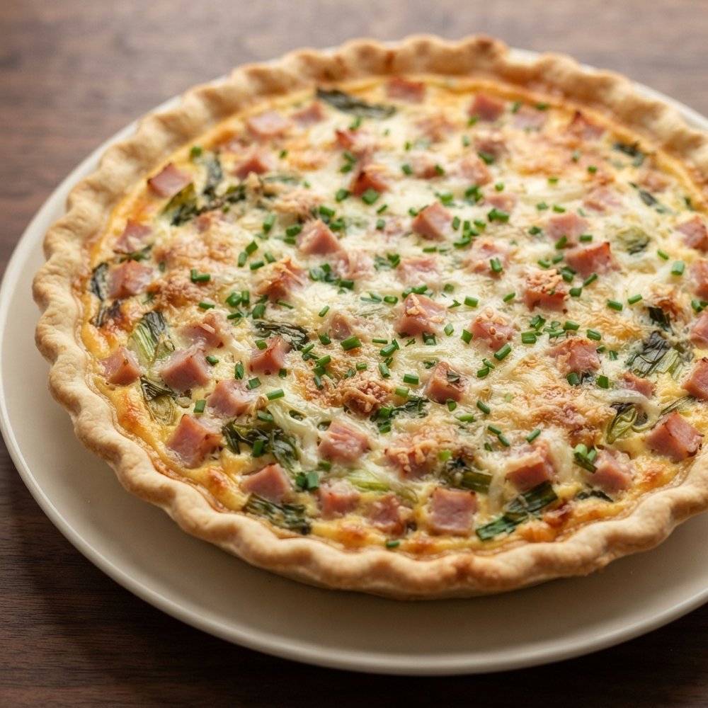 Becky’s Lightened Ham & Cheese Quiche