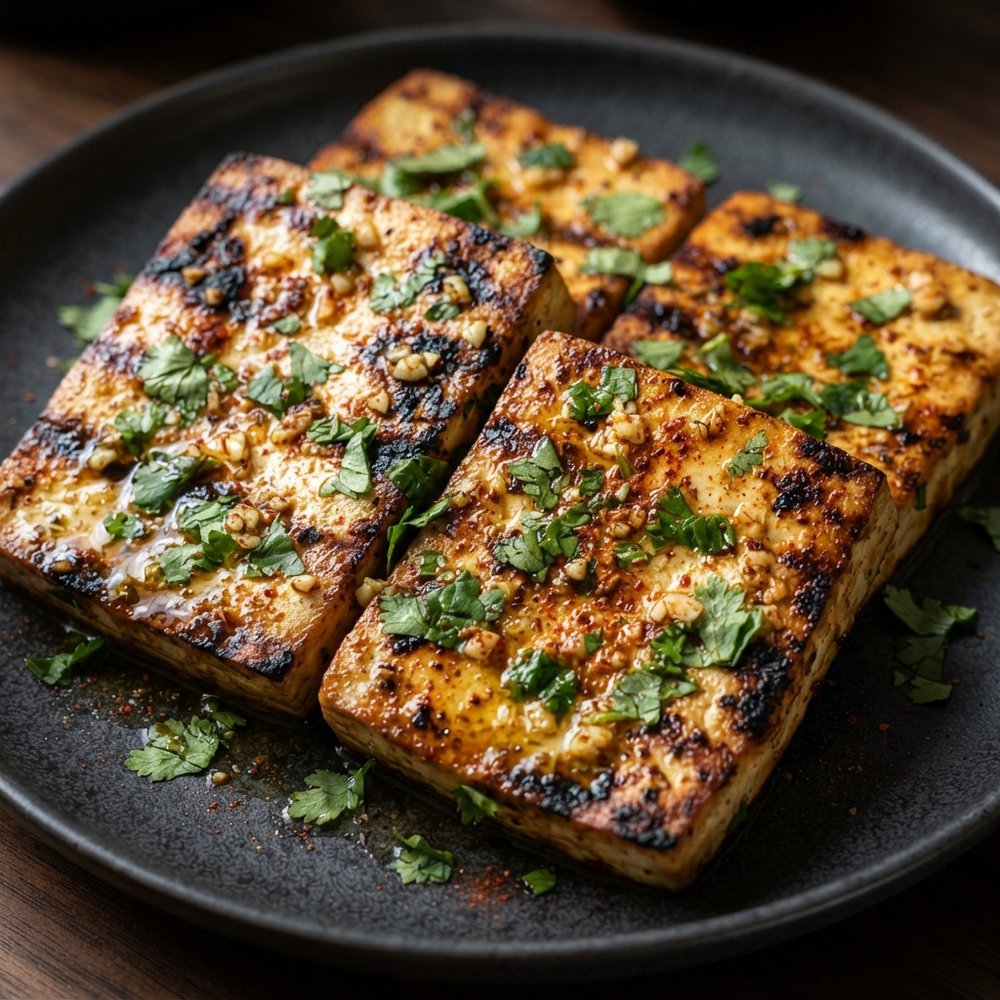 Grilled Tofu with Lime and Cilantro