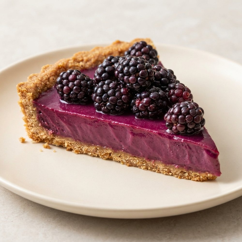 Blackberry Curd Tart in Almond–Whole Wheat Crust