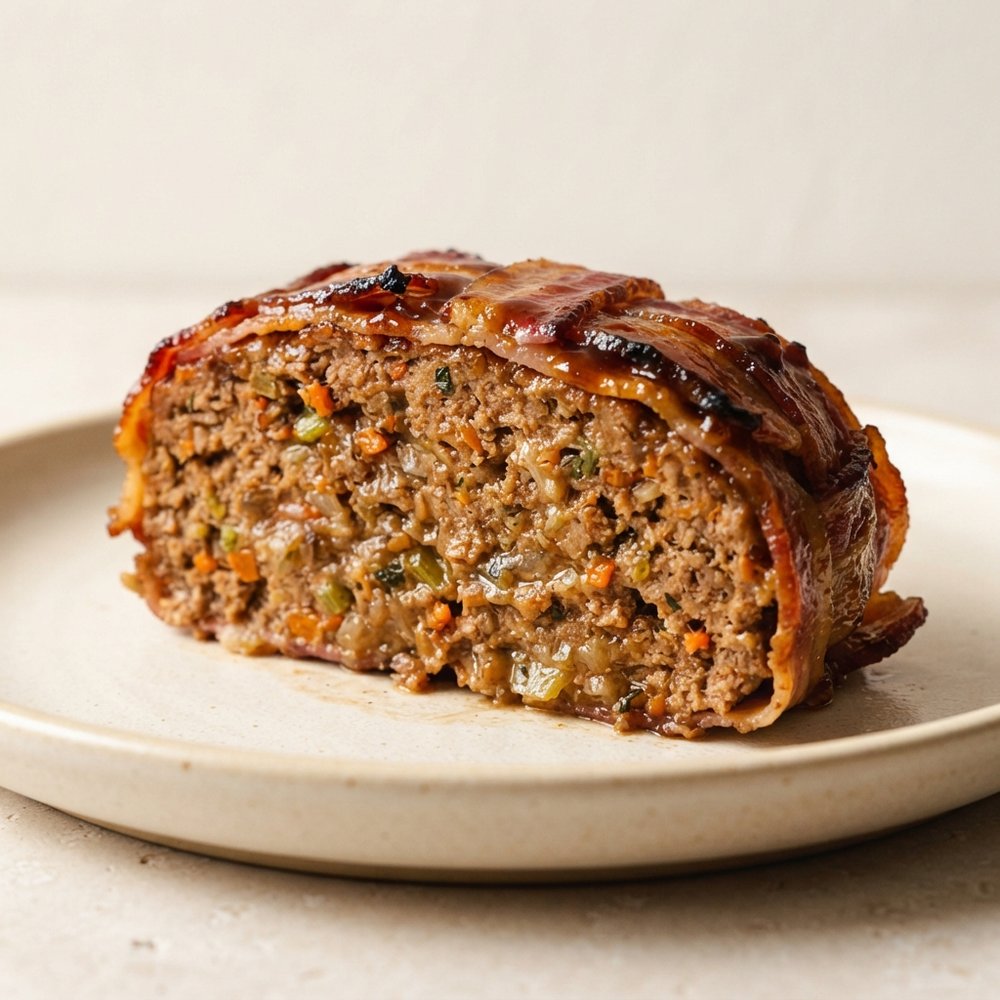 Bacon-Wrapped Buffalo Meatloaf
