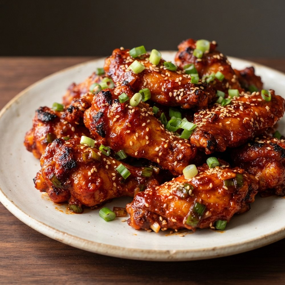 Air Fryer Korean-Style Hot Honey Chicken Wings