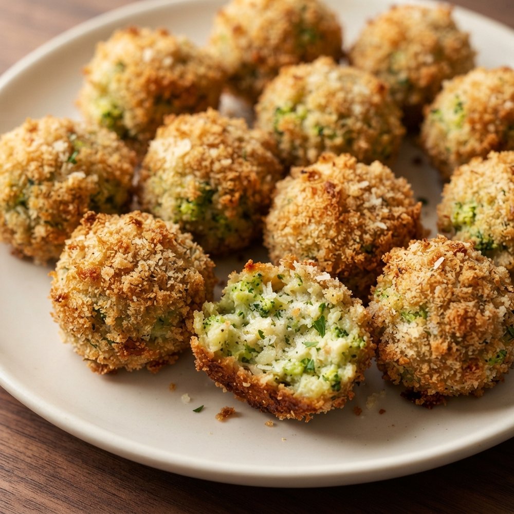 Crispy Broccoli Parmesan Bites