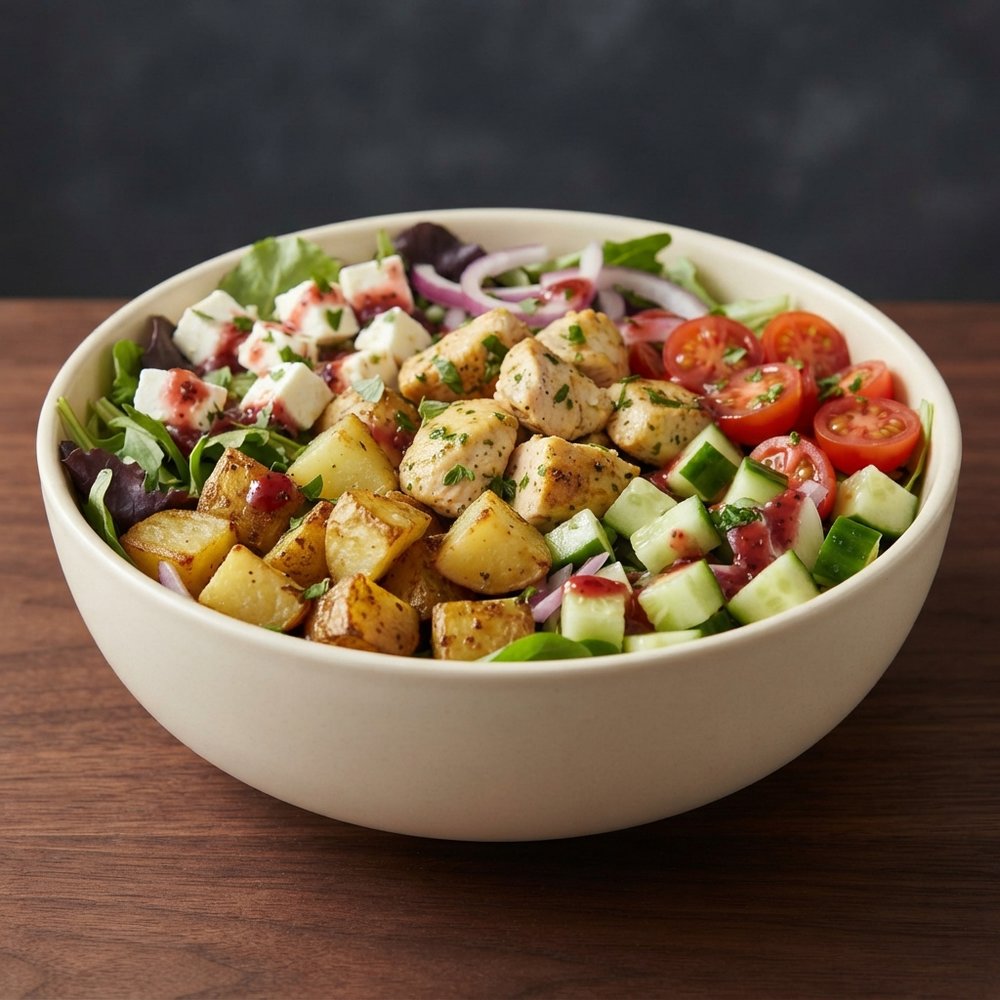 Mediterranean Chicken and Potato Power Bowl