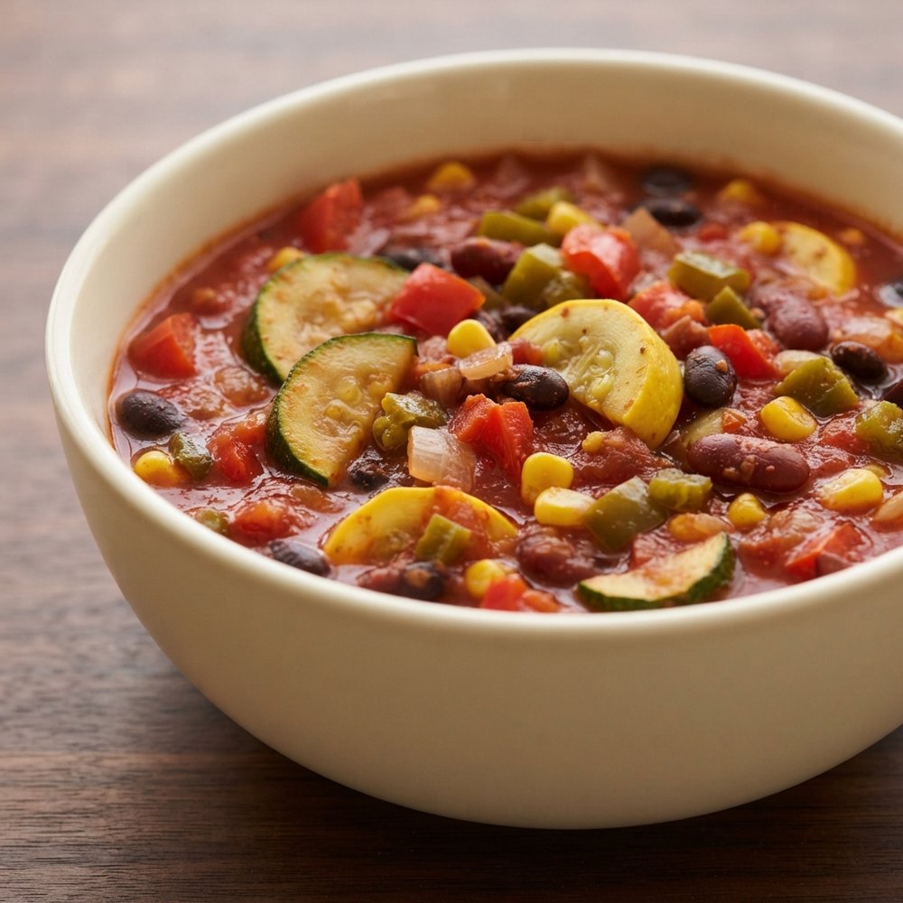 Colorful Vegetable Bean Chili