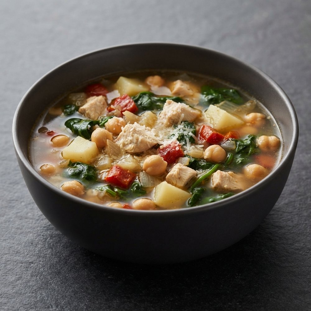 Chicken, Spinach, and Potato Soup