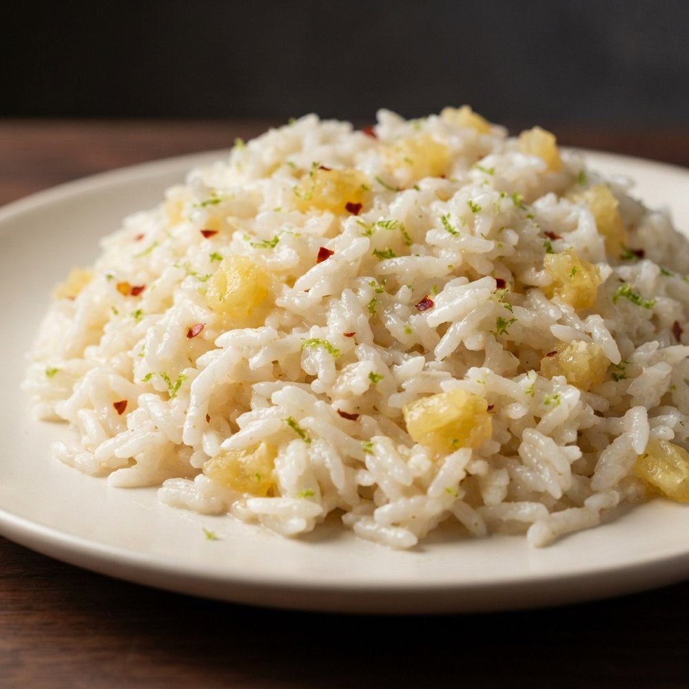 Pressure Cooker Pineapple–Coconut–Lime Rice
