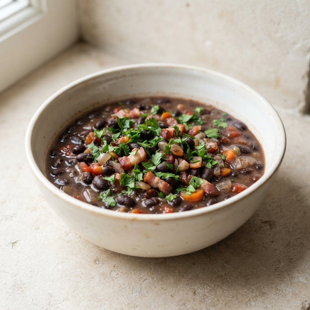 Black Beans with Bacon
