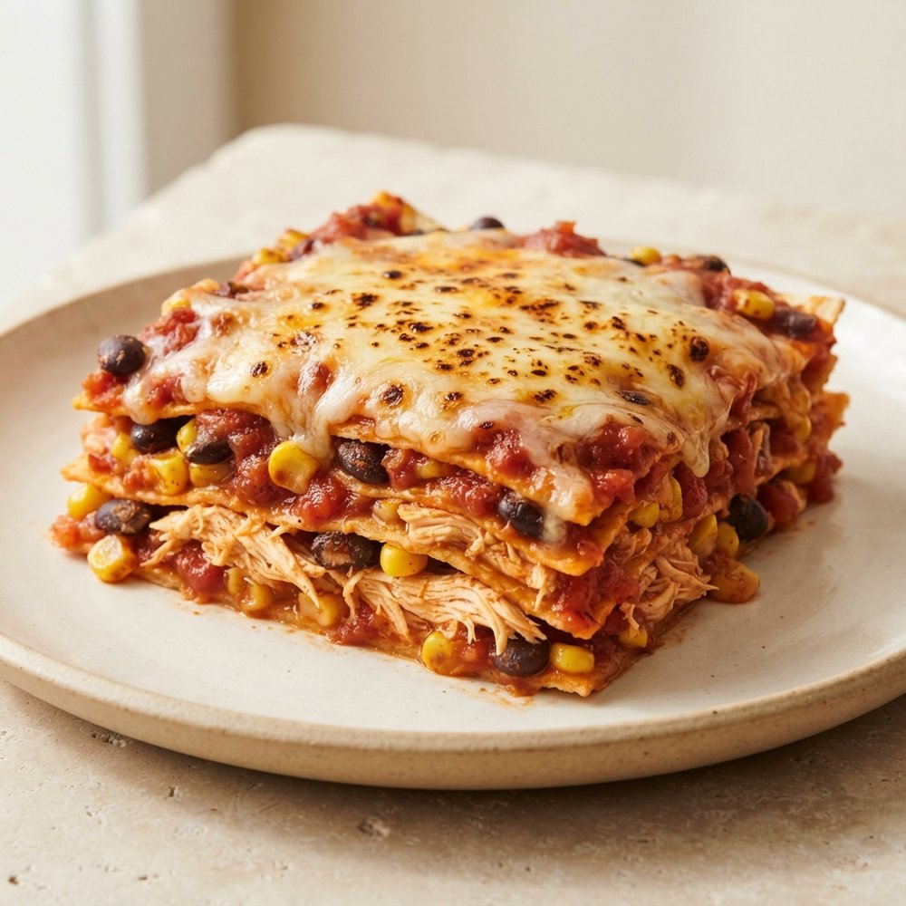 Chicken Taco Layered Casserole