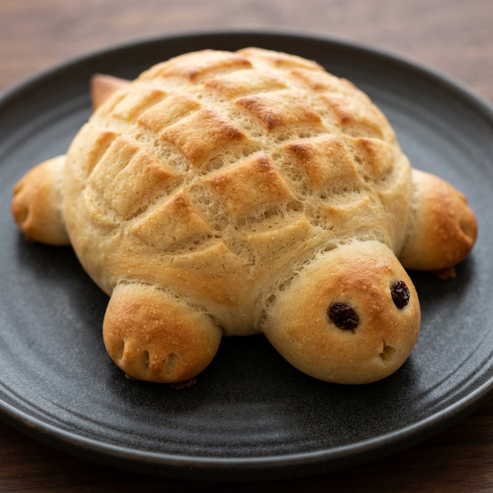 Turtle-Shaped Yeast Bread