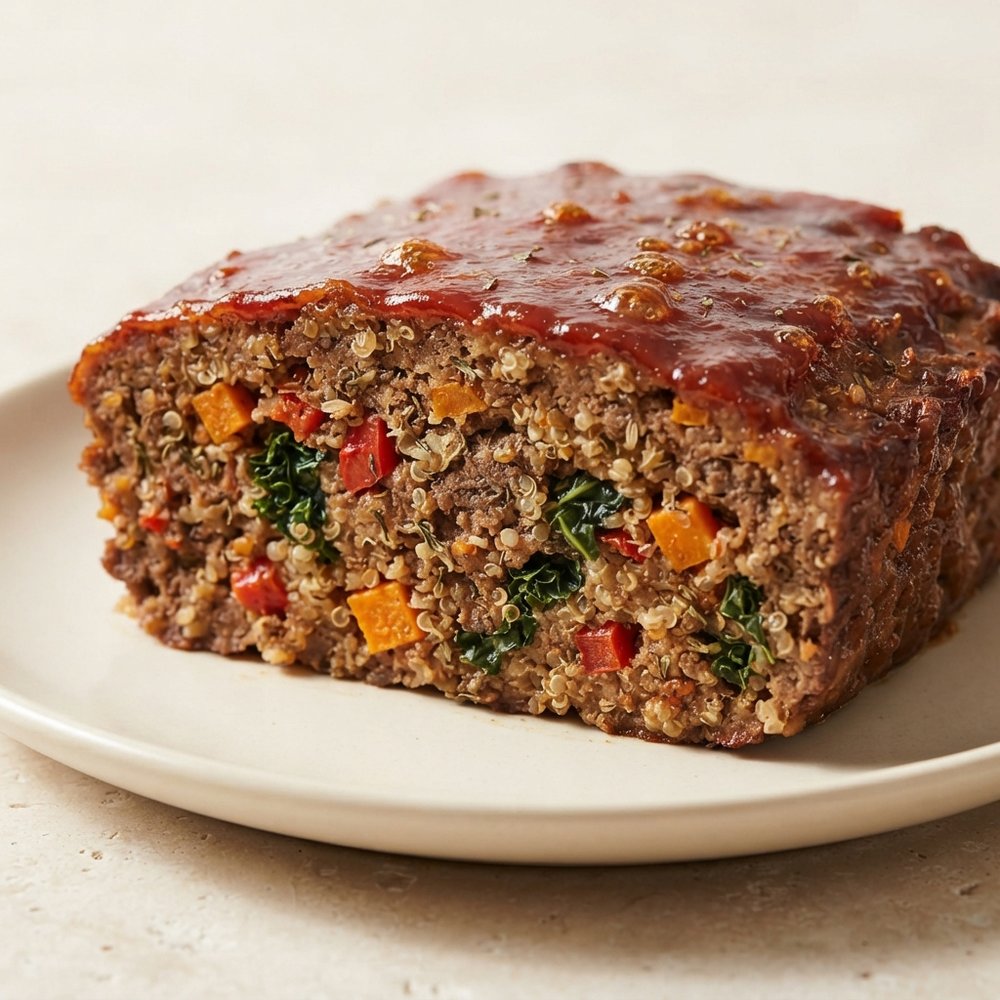 Quinoa and Veggie Bison Meatloaf