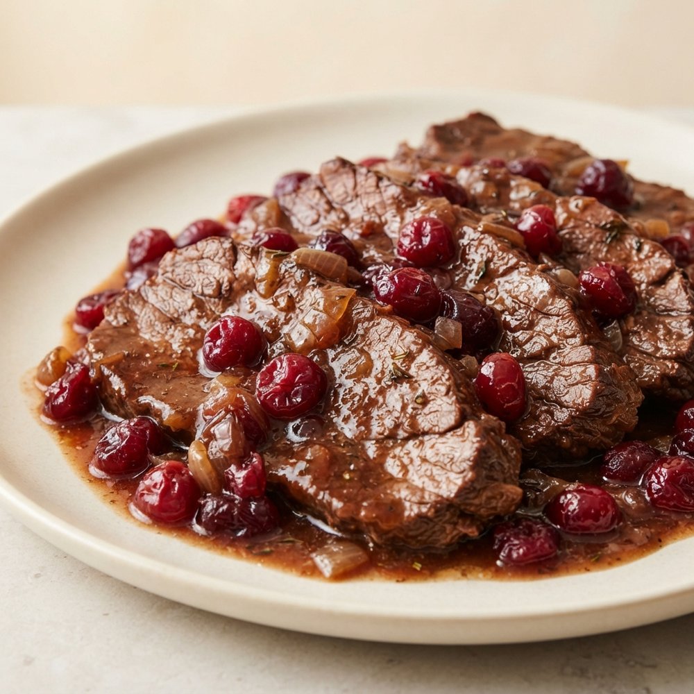 Pressure Cooker Cranberry-Thyme Beef Pot Roast