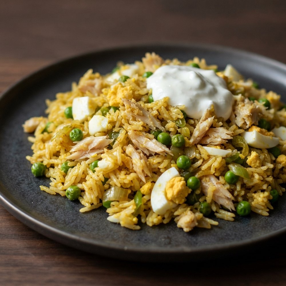 Anglo-Indian Kedgeree with Smoked Fish and Eggs