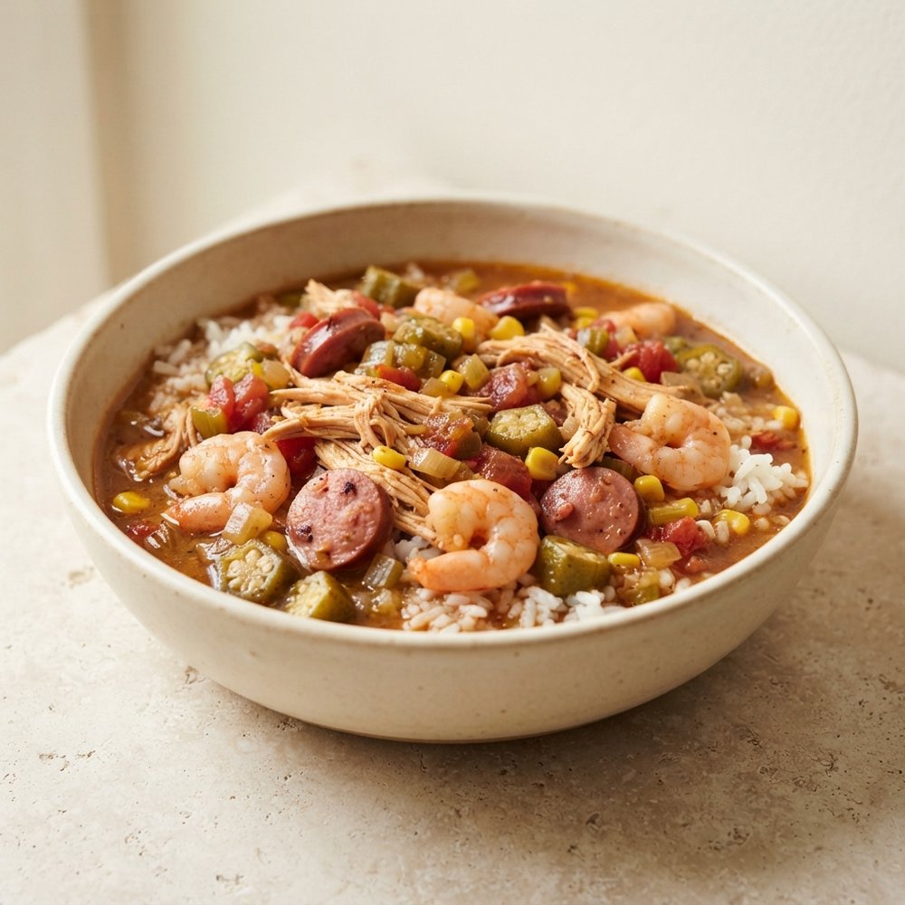 Roux-Free Chicken and Andouille Gumbo