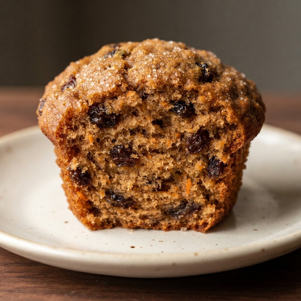 Wholesome Whole-Grain Raisin Muffins