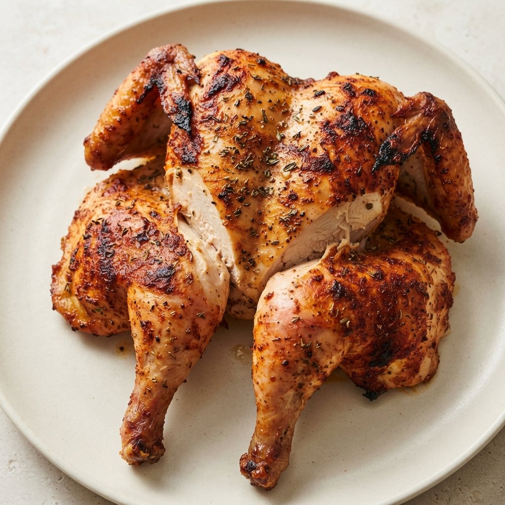 Herbed Greek Yogurt–Marinated Cornish Hens