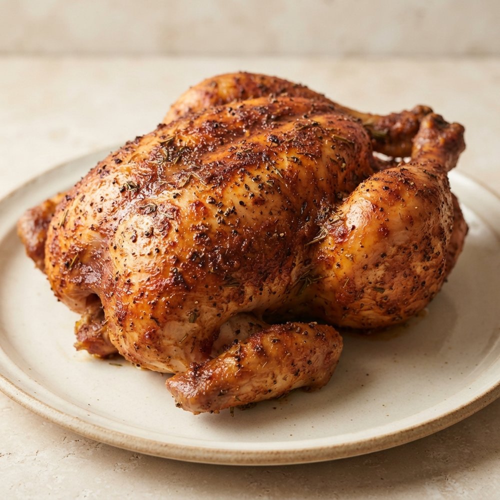 Crockpot Whole Chicken with Spiced Dry Rub
