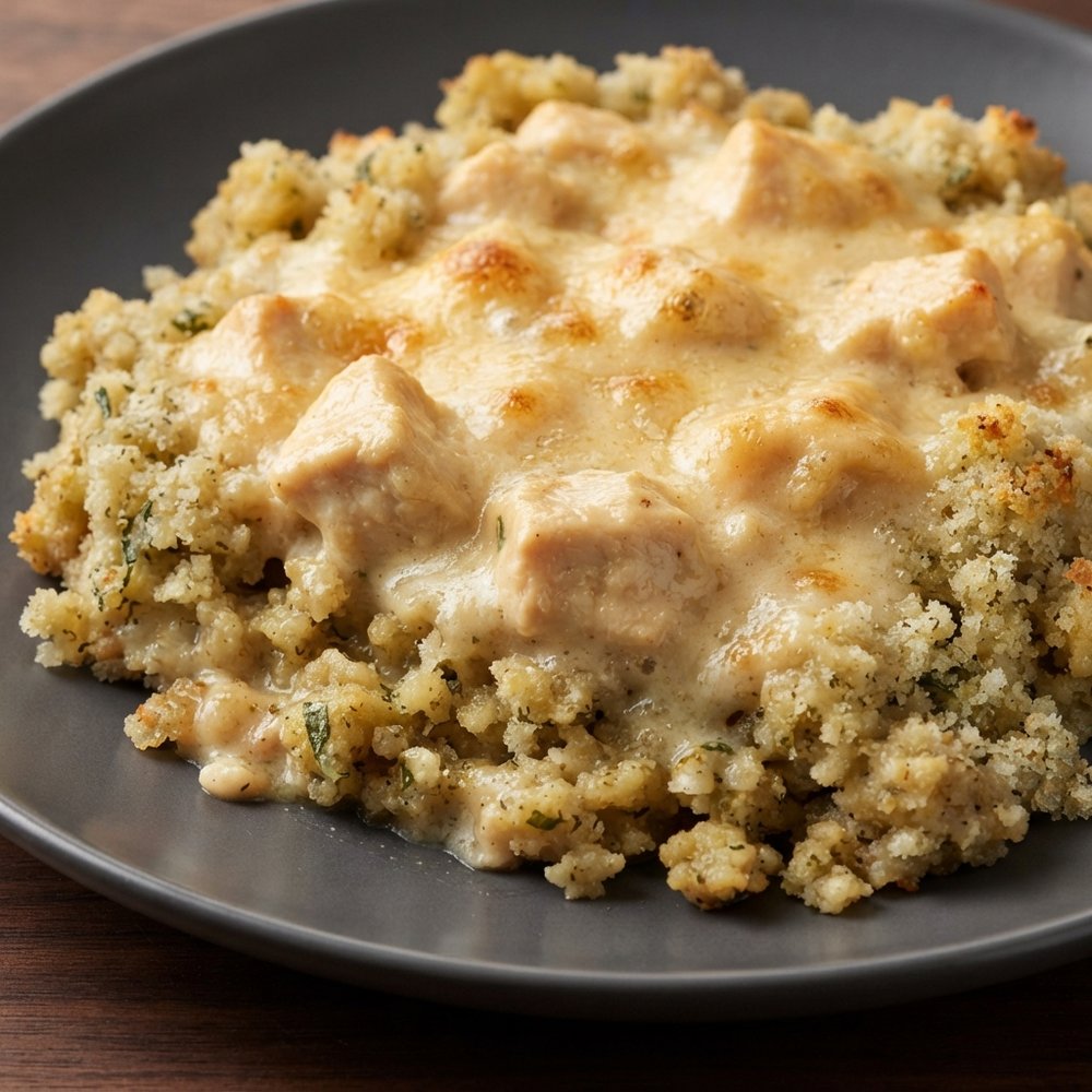 Creamy Chicken and Stuffing Bake