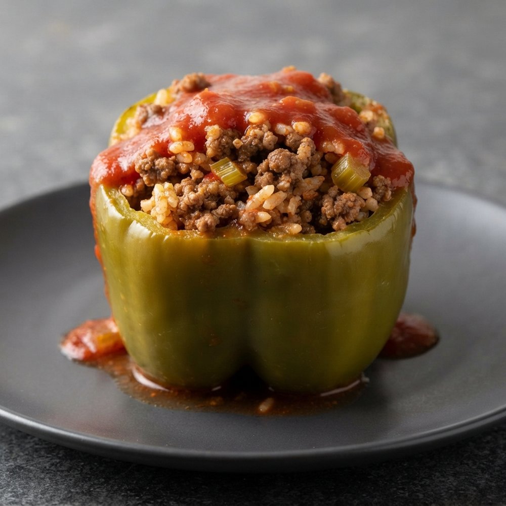 Ali's Classic Beef-Stuffed Green Peppers