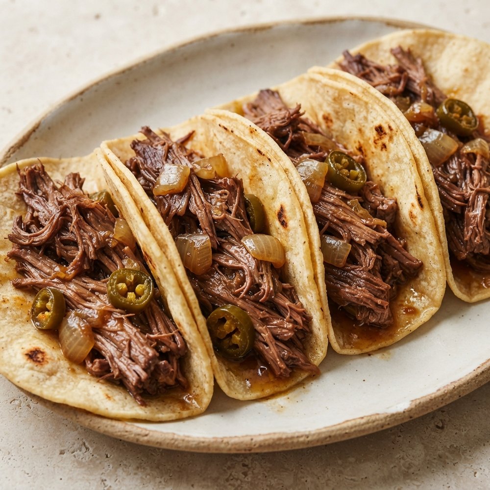 Simple Slow-Cooked Korean Beef Soft Tacos