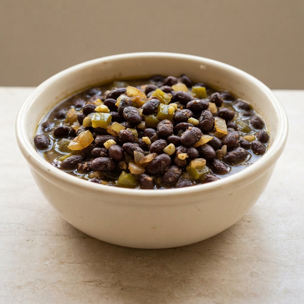 Seasoned Black Beans with Onion and Pepper
