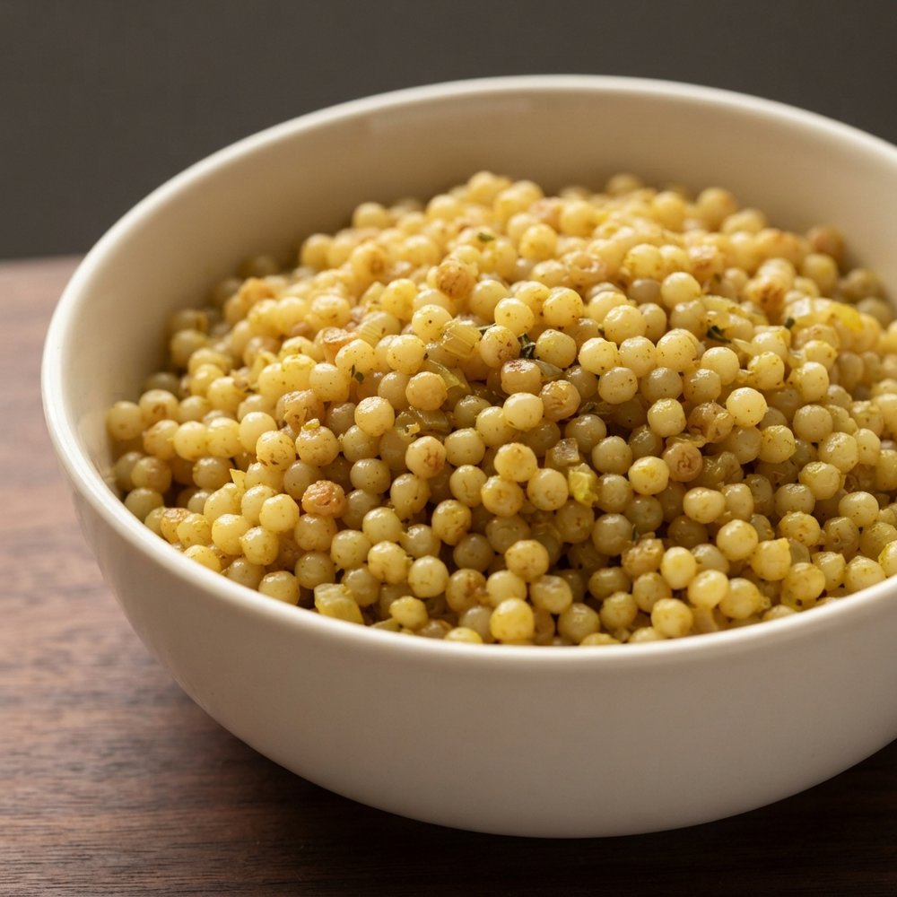 Israeli Pearl Couscous with Curry