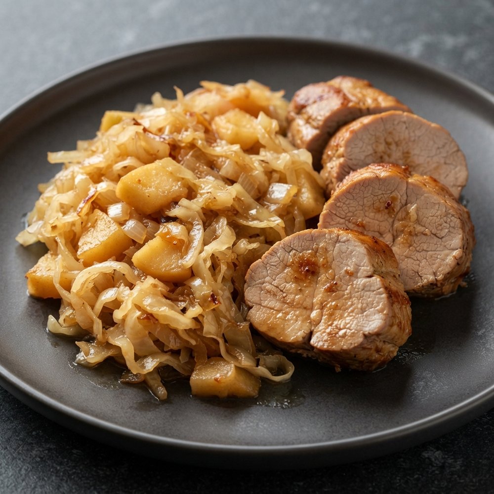 Oven-Roasted Pork Tenderloin with Sauerkraut
