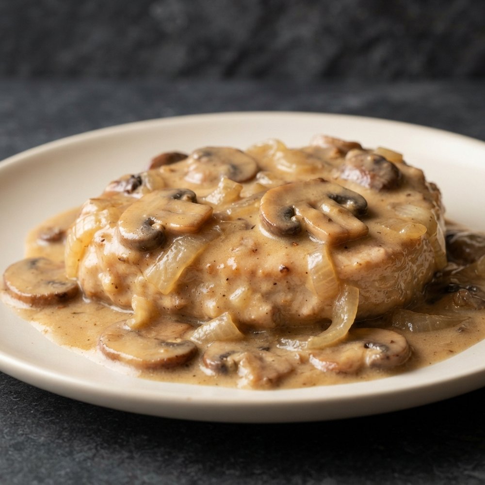 Crockpot Creamy Mushroom Pork Chops