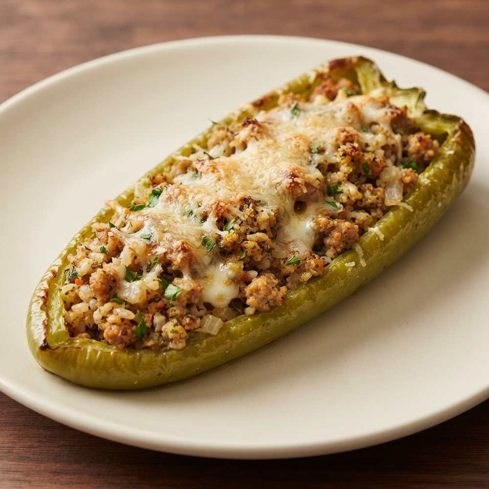 Italian-Style Stuffed Cubanelle Peppers