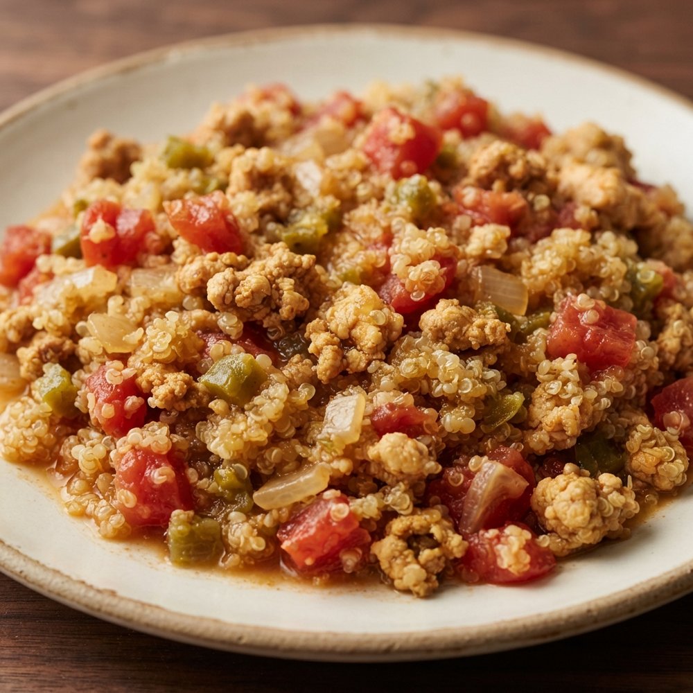 Ground Chicken Quinoa Skillet