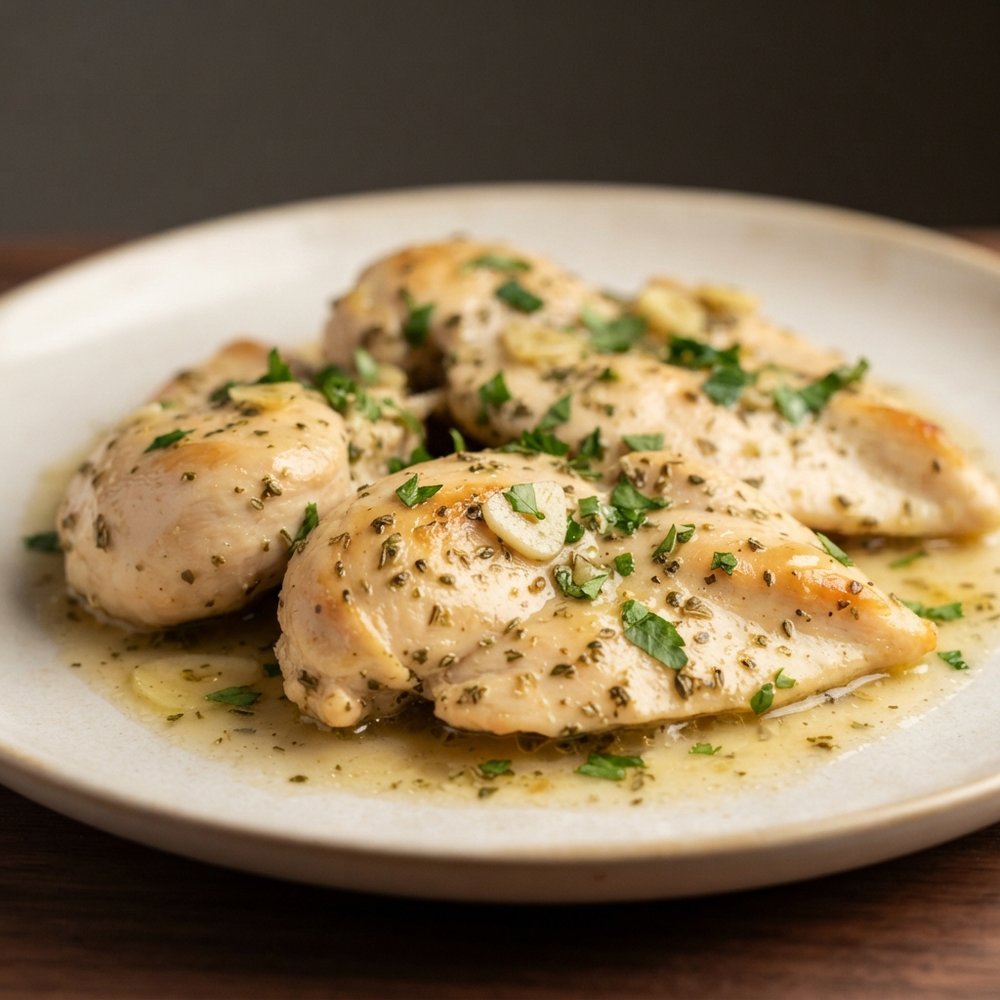 Slow Cooker Lemon Garlic Chicken