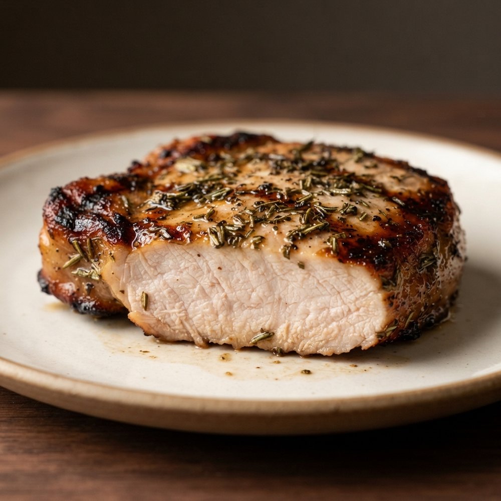 Rosemary-Soy Marinated Grilled Pork Chops