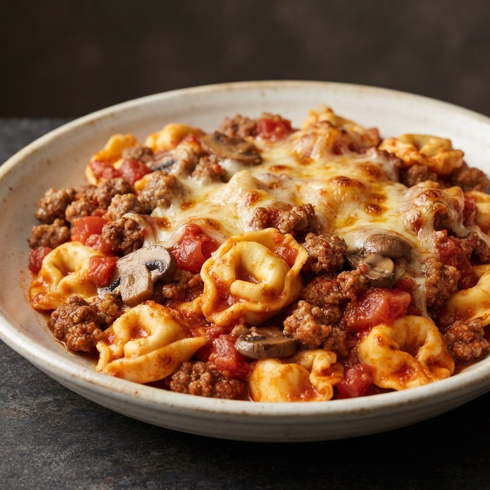 Italian Cheese Tortellini Bake