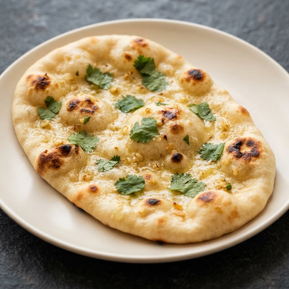 Buttery Garlic Naan Flatbread