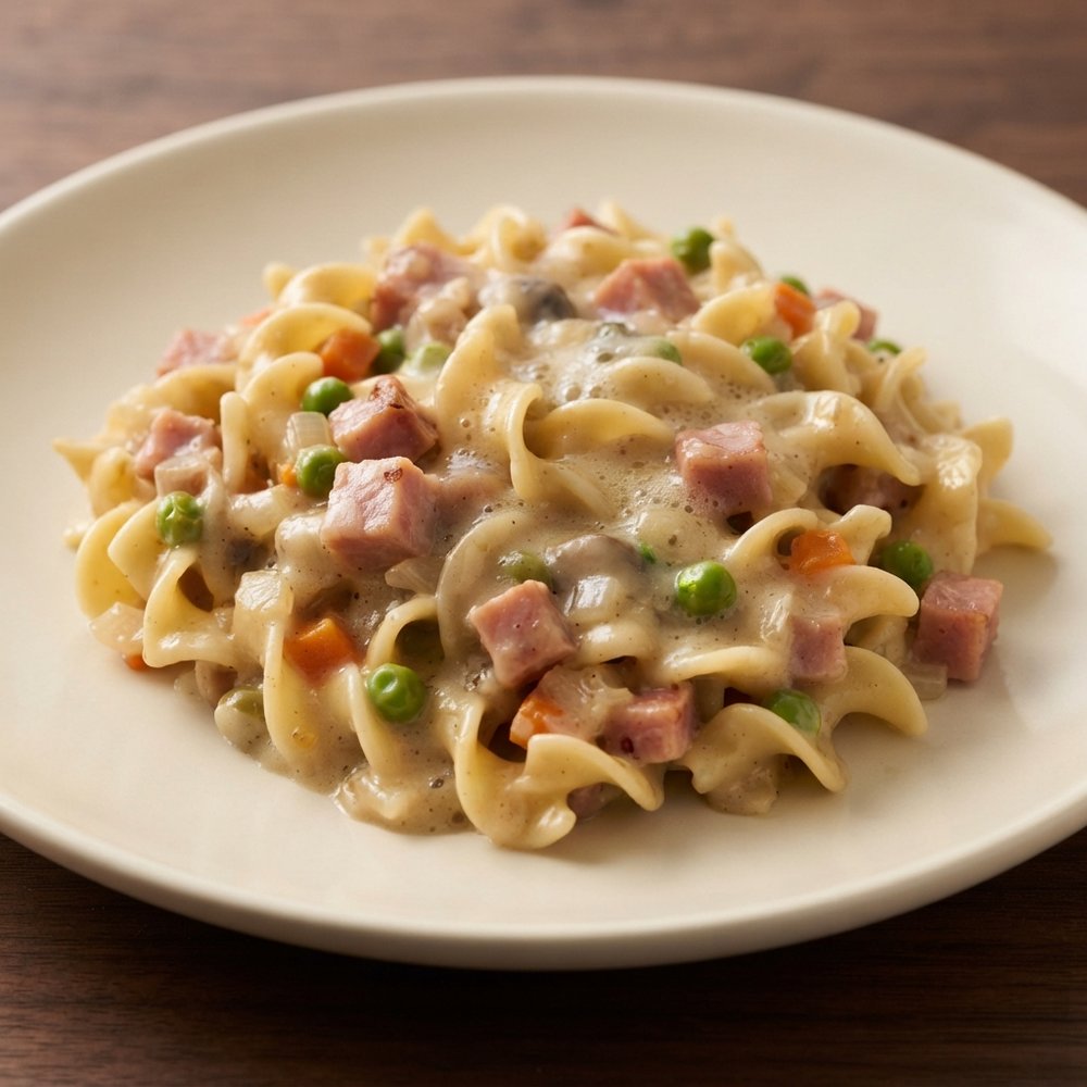 Leftover Ham and Noodle Casserole
