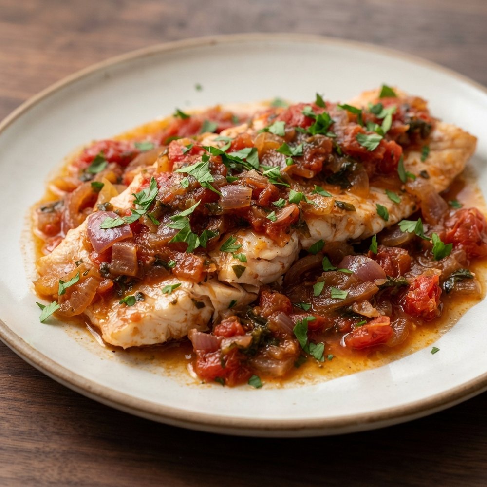Coastal Red Snapper with Tomato, Bacon, and Herbs