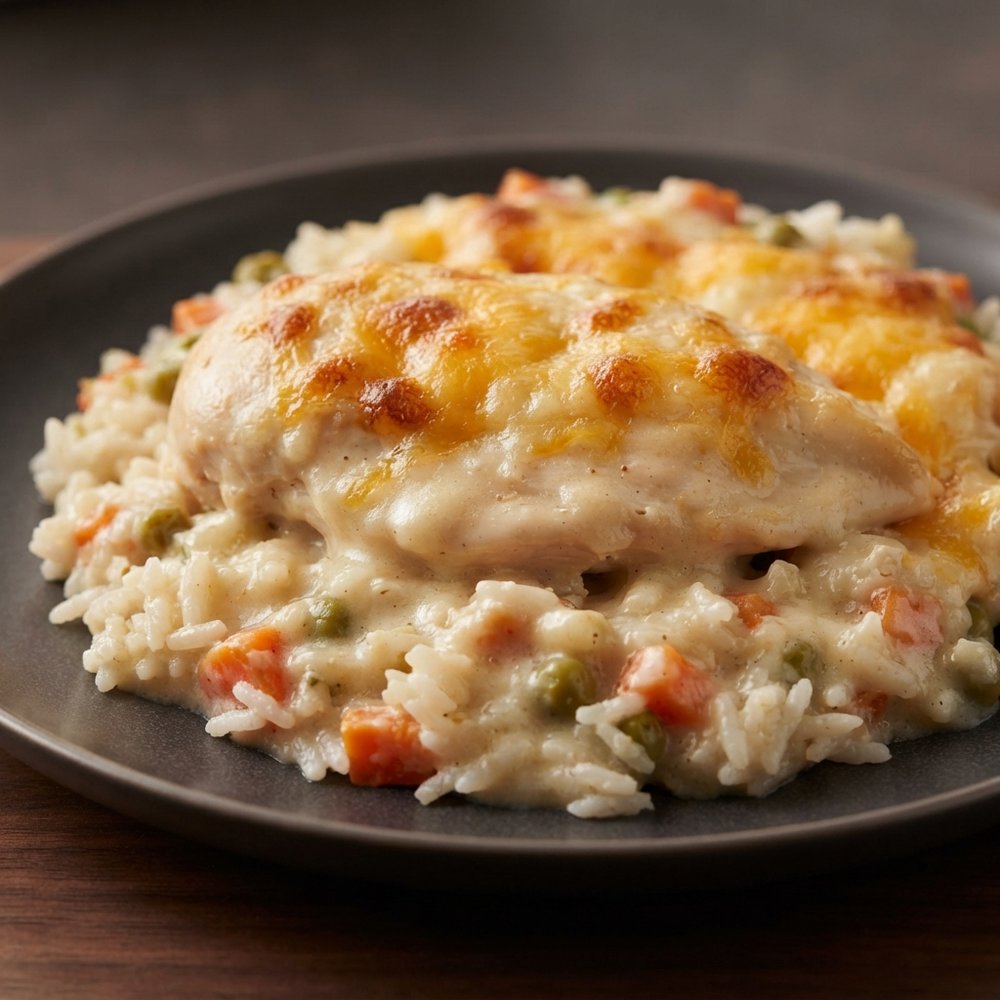 Campbell's Creamy Chicken & Rice Bake with Cheese