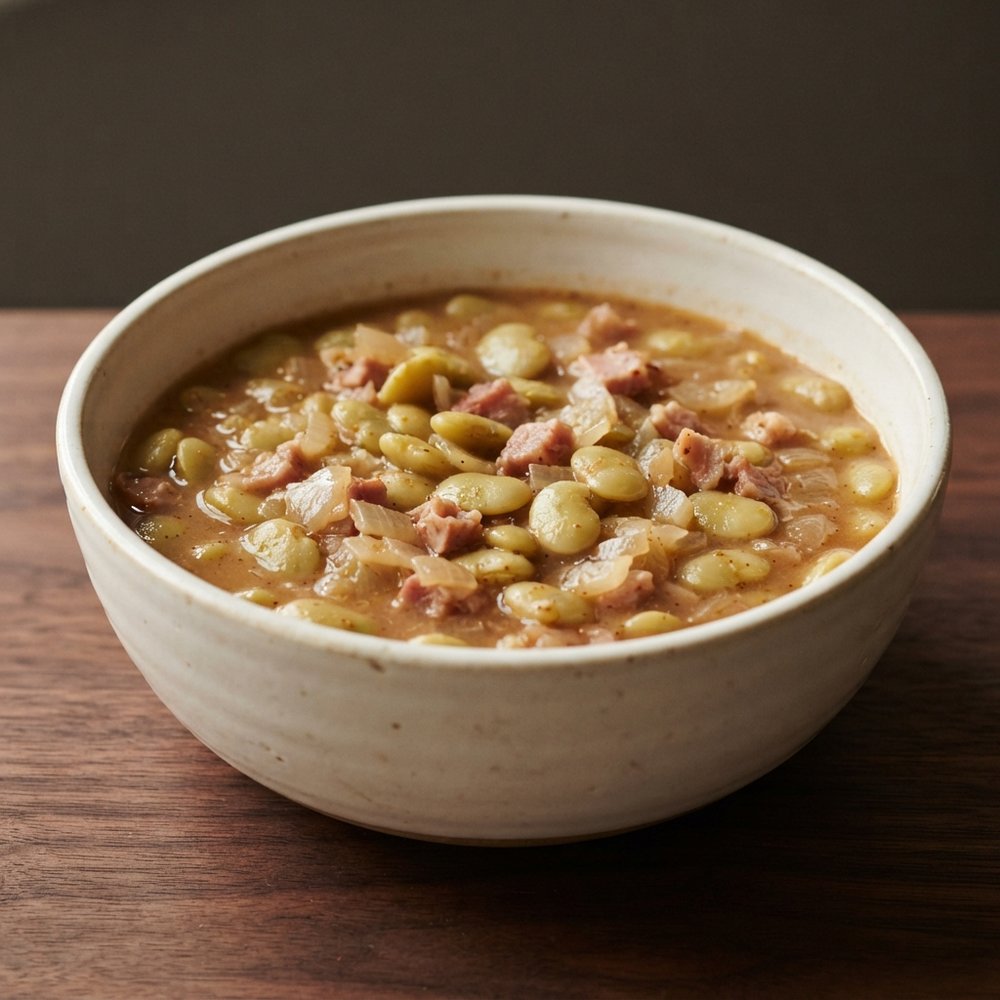 Crockpot Southern Lima Beans with Ham