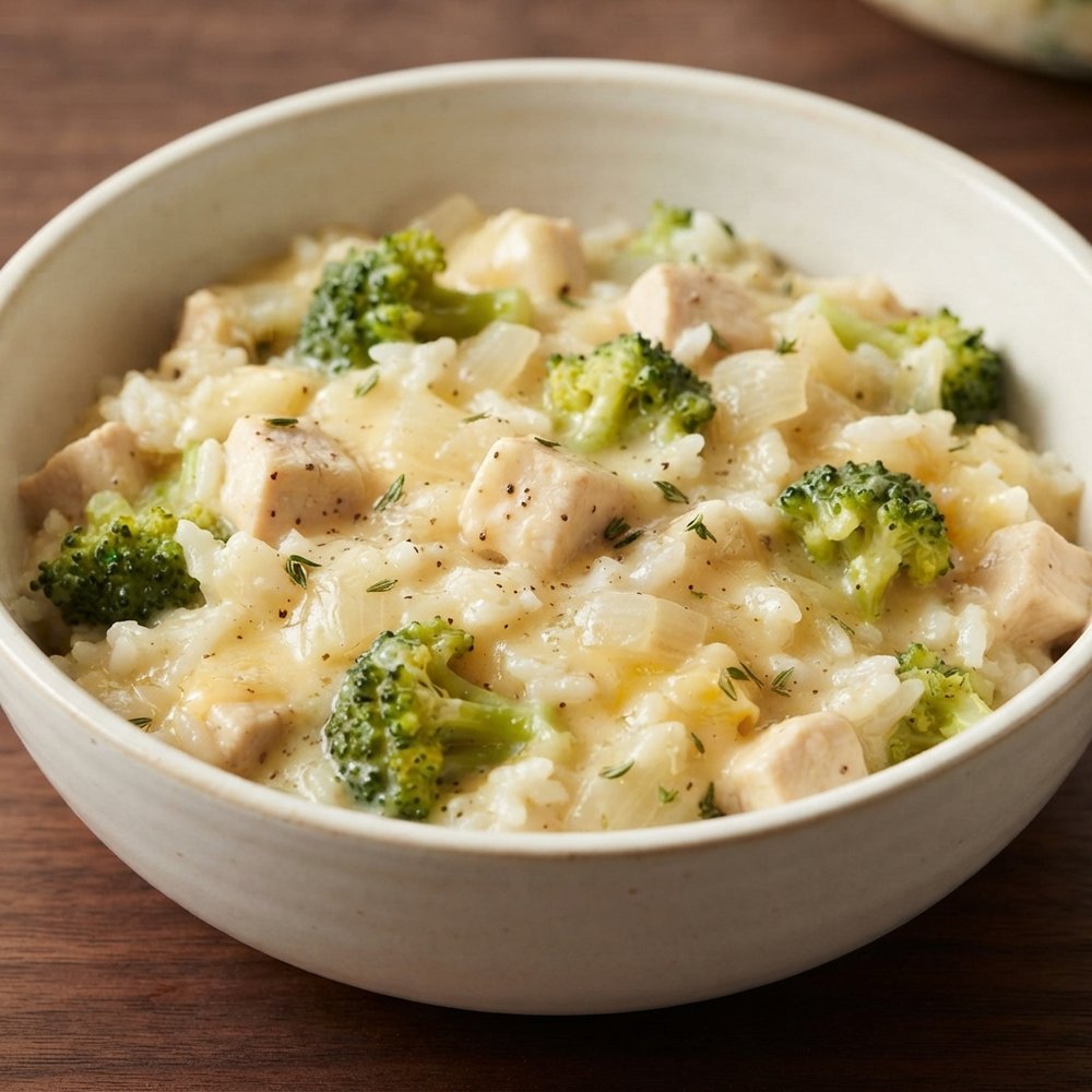 Almond Breeze Chicken, Broccoli & Rice Bake
