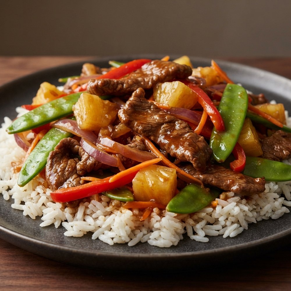 Pineapple and Beef Skillet Stir-Fry