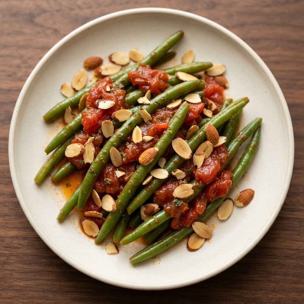Green Beans with Tomatoes and Almonds