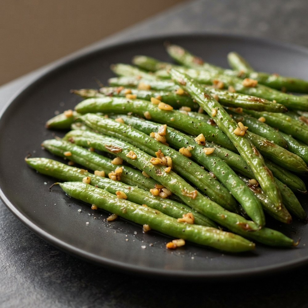 Crisp Air-Fried Garlic Green Beans