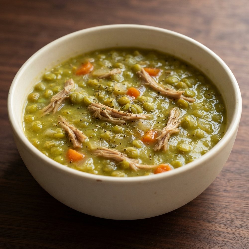 Split Pea Soup with Pulled Pork