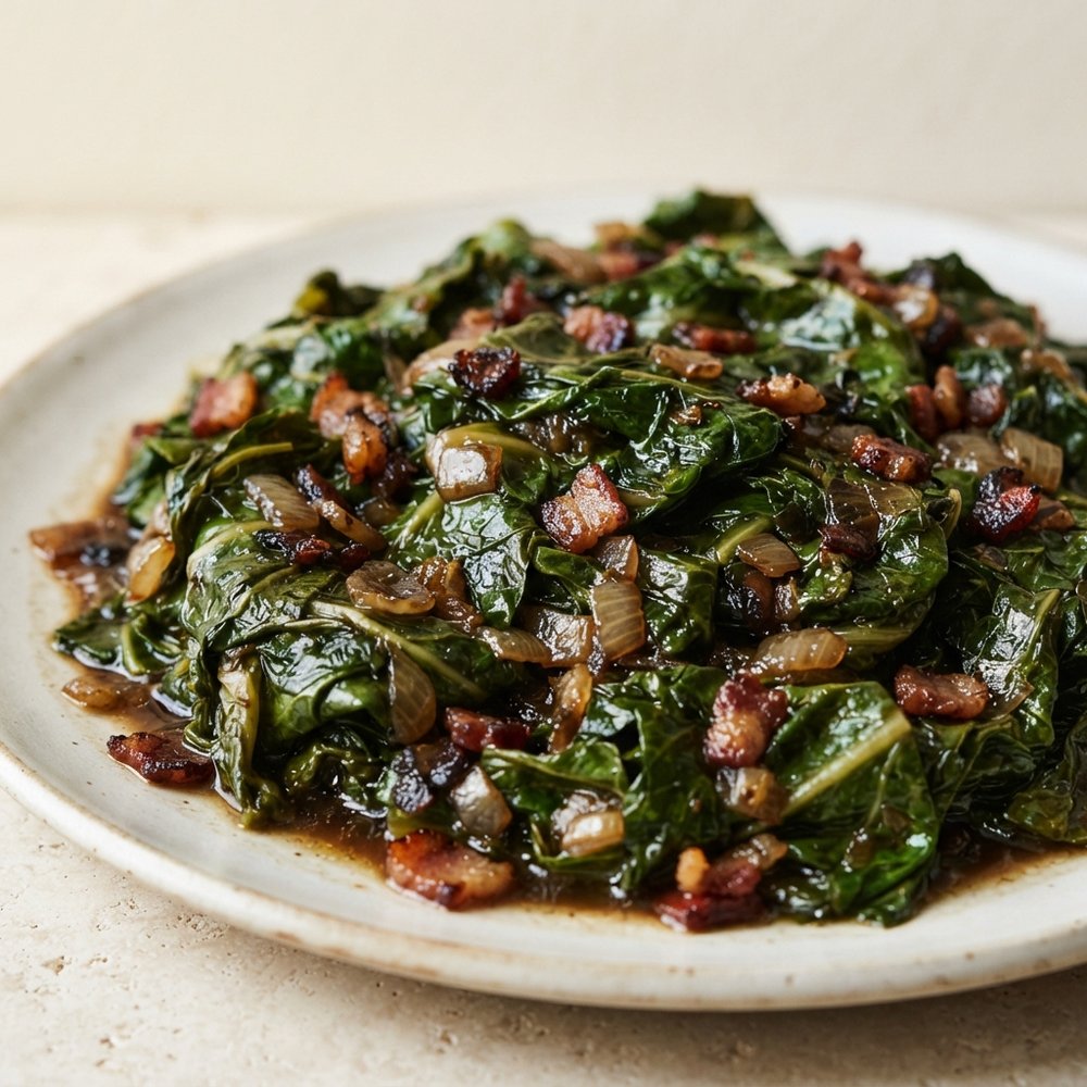 Bacon-Braised Turnip Greens