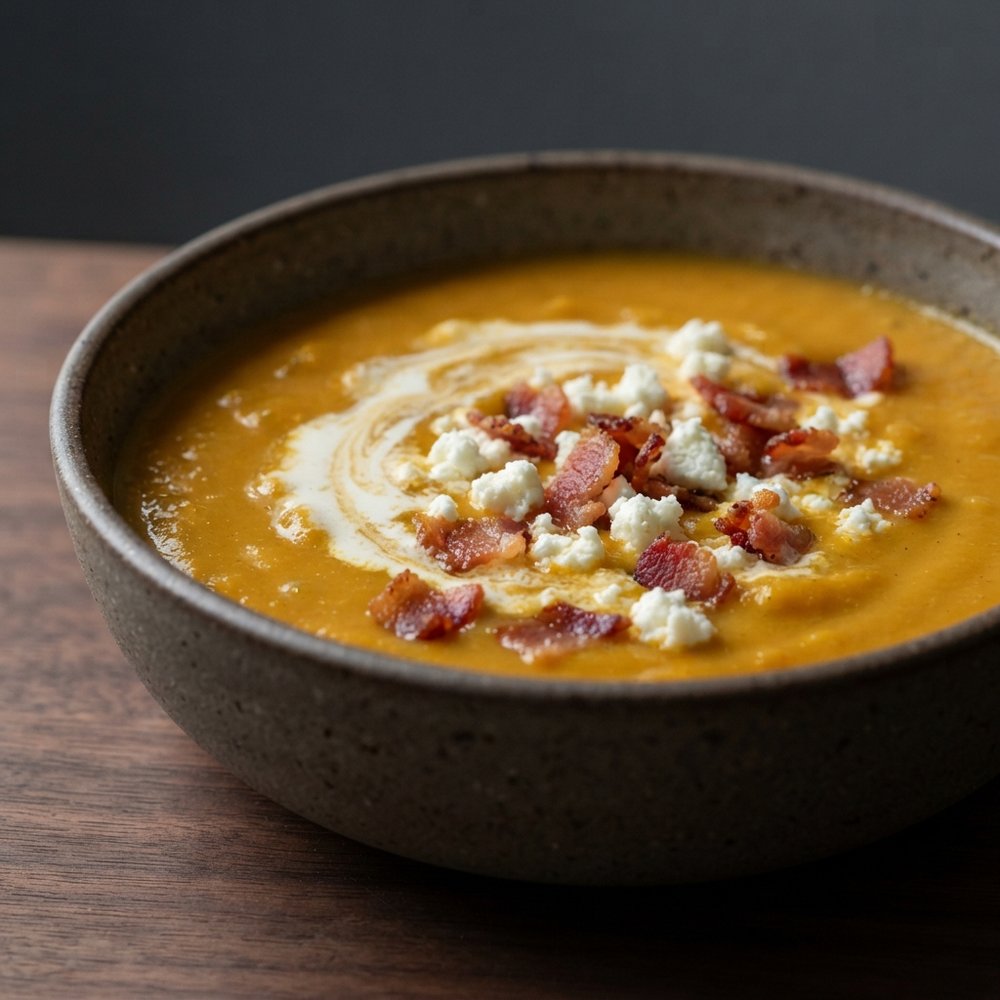 Curried Butternut Squash and Cauliflower Soup