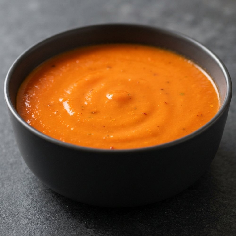 Plant-Based Roasted Red Pepper & Carrot Soup